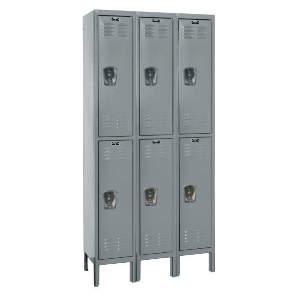 Hallowell U3848-2A-HG Premium Steel Locker, Double Tier (78"H x 54"W, Dark Gray, Add-On)