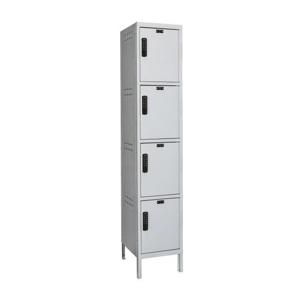 Hallowell UELBP1818-4PL Electronic Laptop/Backpack Locker, 4-Tier (78"H x 18"W x 18"D, Gray, Starter)