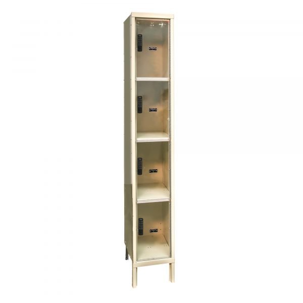 Hallowell UESVP1228-4A-PT DigiTech Safety-View Plus Locker, Four Tier (78"H x 12"W x 22"D, Tan, Add-On) 1 Hallowell UESVP1228-4A-PT DigiTech Safety-View Plus Locker, Four Tier (78"H x 12"W x 22"D, Tan, Add-On)