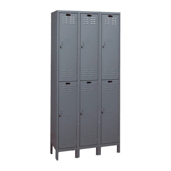 Hallowell UH3258-2A-HG Value Max Locker, Double Tier (78"H x 36"W, Dark Gray, Add-On)