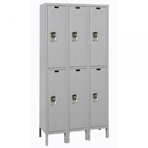 Hallowell URB3228-2A-PL ReadyBuilt Locker, Double Tier (78"H x 36"W, Gray, Add-On) 1 Hallowell URB3228-2A-PL ReadyBuilt Locker, Double Tier (78"H x 36"W, Gray, Add-On)