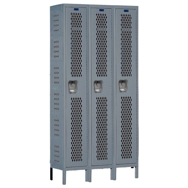 Hallowell URB3228-6A-PL ReadyBuilt Locker, Six Tier (78"H x 36"W, Gray, Add-On)