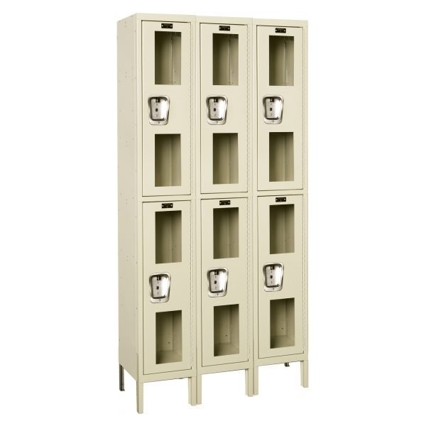 Hallowell USV3288-2PT Safety-View Locker, Double Tier (78"H x 36"W, Tan, Starter)