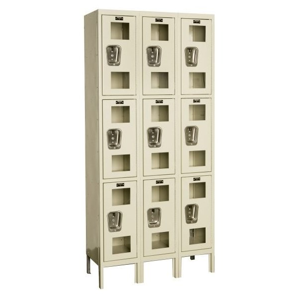 Hallowell USV3288-3A-PT Triple Tier Safety-View Locker Add-On 78in H Tan