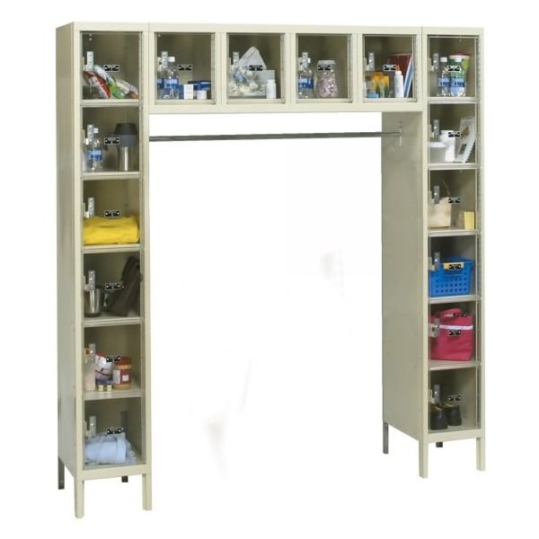 Hallowell USVP1788-16APT 16-Person Safety-View Plus Locker, 78"H x 72"W, Tan (Add-On)