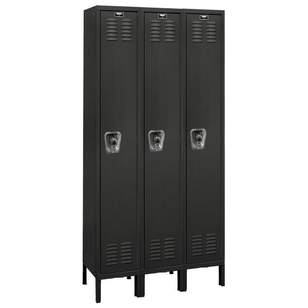 Hallowell UW3282-3A-W-RO All-Wood Club Locker, Triple Tier (72"H x 36"W, Brown, Add-On)