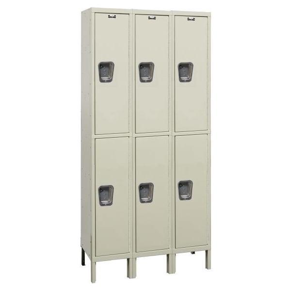 Hallowell UY3258-2A-PT Maintenance-Free Quiet Locker, Double Tier (78"H x 36"W, Tan, Add-On)