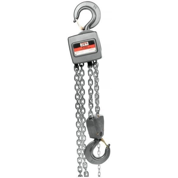 JET AL100-500-80 1000lb Aluminum Manual Hoist, 80ft Lift