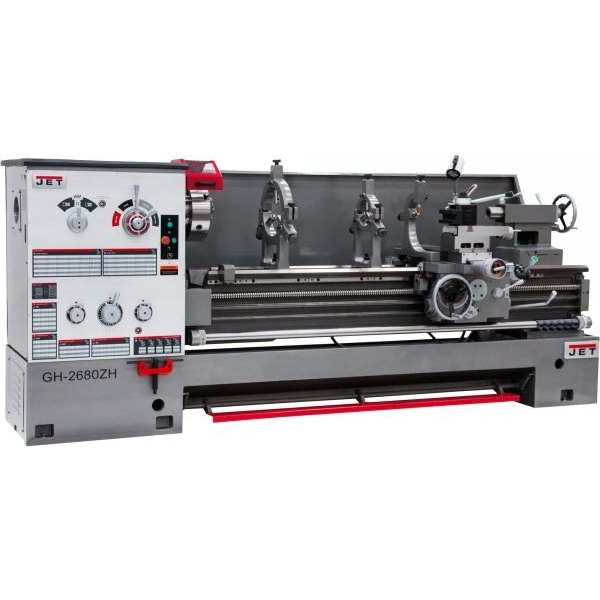 JET GH-2680ZH Geared Head Lathe - 4 1/8in Spindle Bore, 26in x 80in