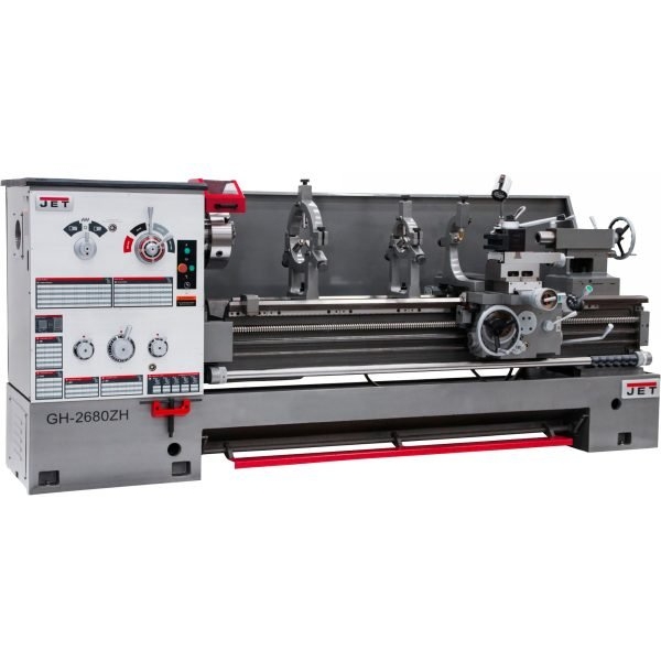 JET GH-2680ZH ZH Lathe - 4 1/8in Spindle Bore, 26x80in, Acu-Rite 203 DRO