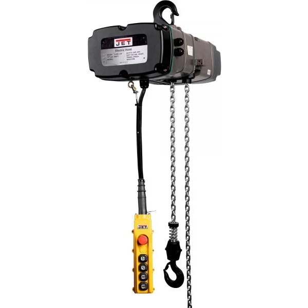 JET TS Series Electric Chain Hoist, 3-Ton, 3-Phase, 15 ft. Lift