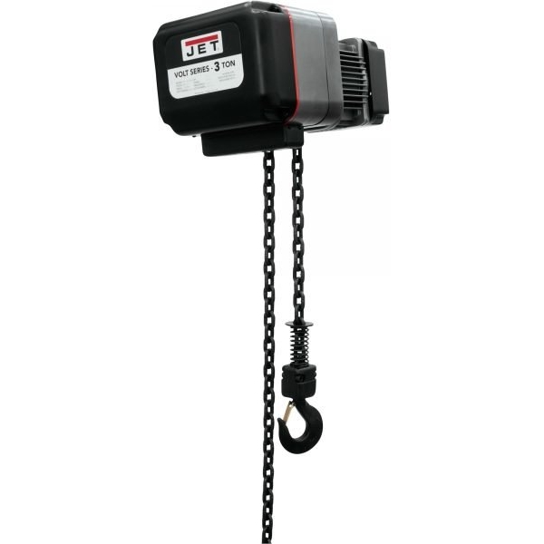 JET VOLT 183230 3-Ton Electric Chain Hoist 20 ft Lift, 3PH