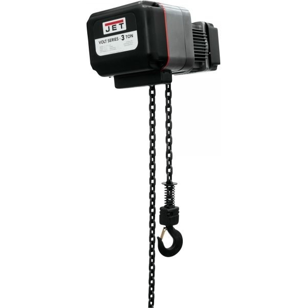 JET VOLT 183315 3-Ton Electric Chain Hoist 15 ft Lift, 3PH