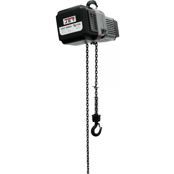 JET VOLT 185011 1/2-Ton Electric Chain Hoist 10 ft Lift, 3PH