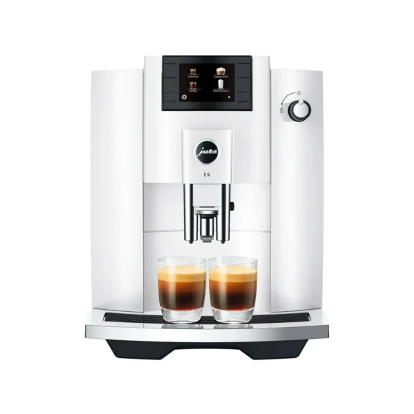 Jura E6 - Super Automatic Espresso Machine Piano White