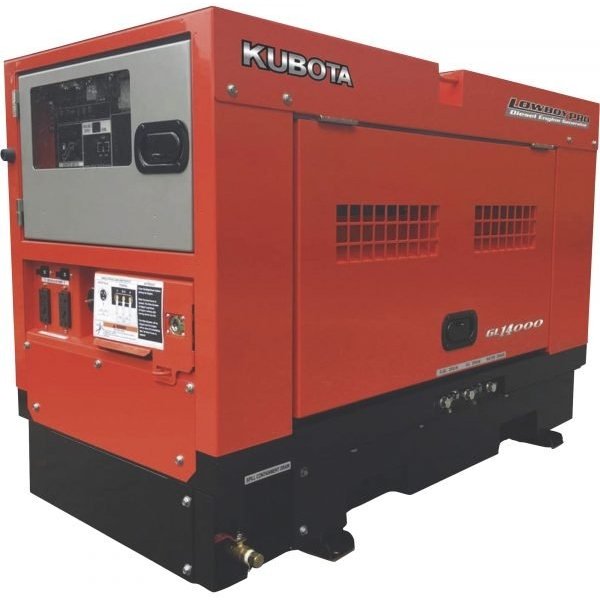 Kubota LowboyPro GL14000 Diesel Generator 14 kW Quiet Enclosure Commercial