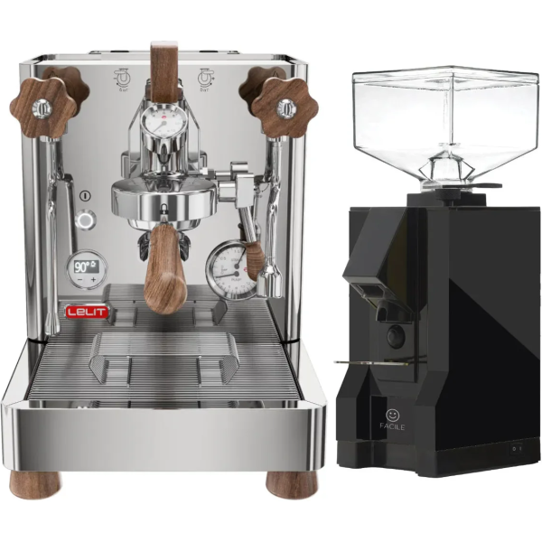 Lelit Bianca 3 & Eureka Mignon Facile - Black Grinder Bundle