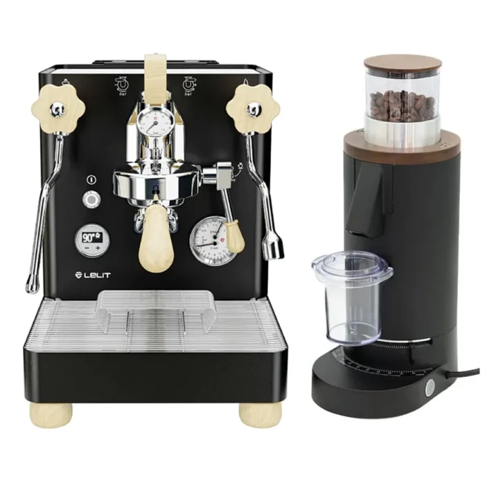 Lelit Bianca 3 Black & DF64 P - Black Grinder Bundle