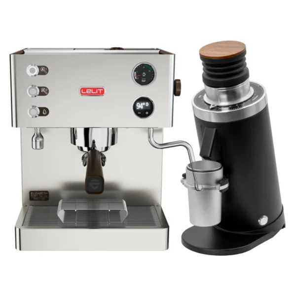 Lelit Elizabeth V3 & DF64 Gen 2 - Black Grinder Bundle