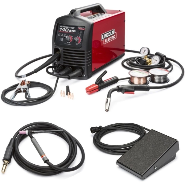Lincoln K4499-1 Power MIG 140 MP Multi-Process Welder - TIG One-Pak