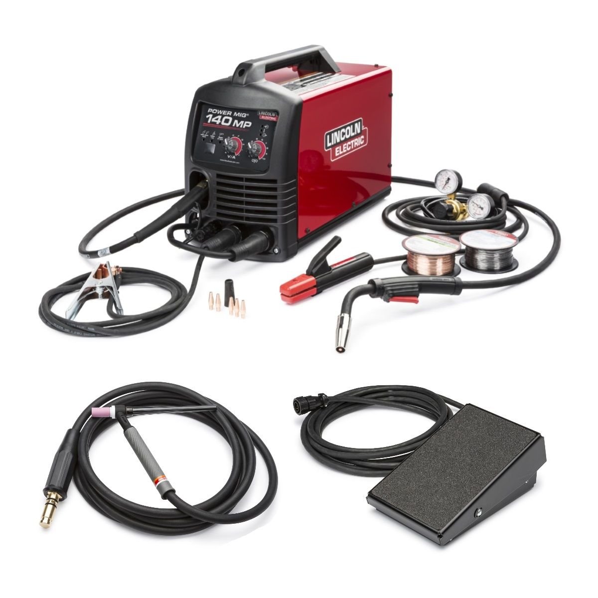Lincoln K4499-1 Power MIG 140 MP Multi-Process Welder - TIG One-Pak 1 Lincoln K4499-1 Power MIG 140 MP Multi-Process Welder - TIG One-Pak