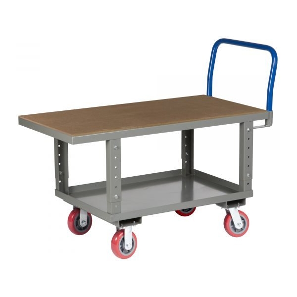 Little Giant RNH2-3060-6PYAH 2,000 lbs Ergonomic Work Height Platform Truck w/ Auto-Height (30" x 60")