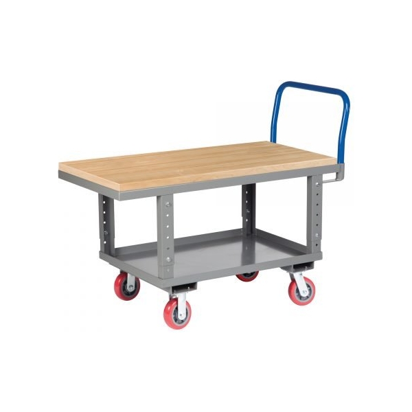 Little Giant RNJ2-3060-6PY-AH 2,000 lbs Ergonomic Work Height Platform Truck w/ Auto-Height (30" x 60")