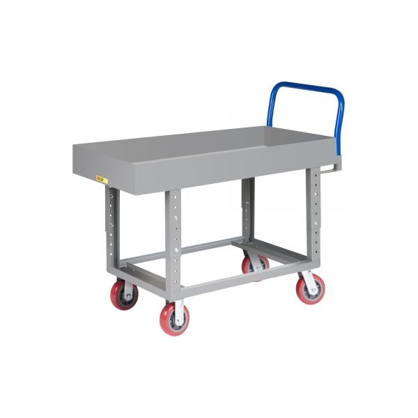 Little Giant RNLX63060-6PYAH 2,000 lbs Ergonomic Lipped Deck Platform Truck w/ Auto-Height (30" x 60")