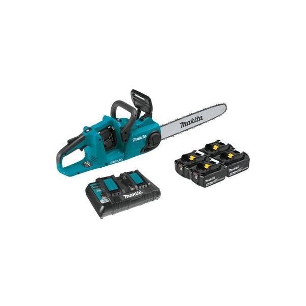 Makita XCU04PT 36V (18V x2) LXT - 16in Chainsaw Kit (4x 5.0Ah Batteries)
