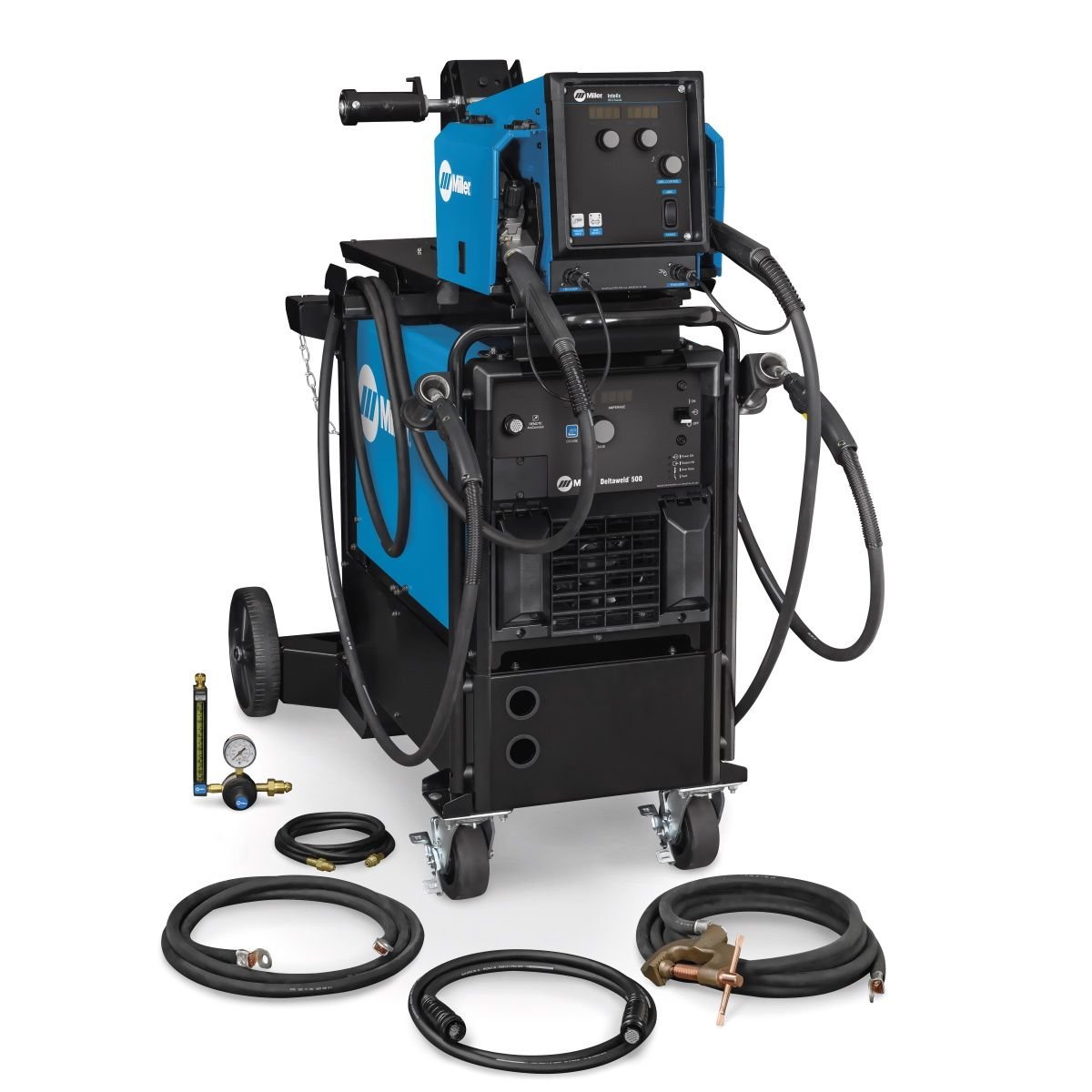 Miller 951819 Deltaweld 500 Industrial MIGrunner w/ Dual Intellx Feeders 1 Miller 951819 Deltaweld 500 Industrial MIGrunner w/ Dual Intellx Feeders