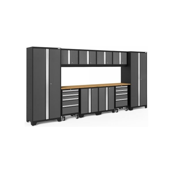 NewAge 50410 Bold Series Gray 12-Pc. Steel Garage Cabinet Set