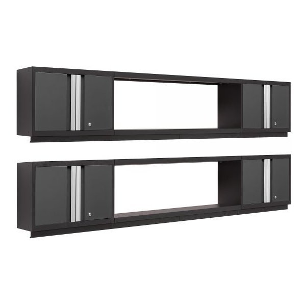 NewAge 50659 Bold Series Gray Steel Garage Wall Cabinet Set