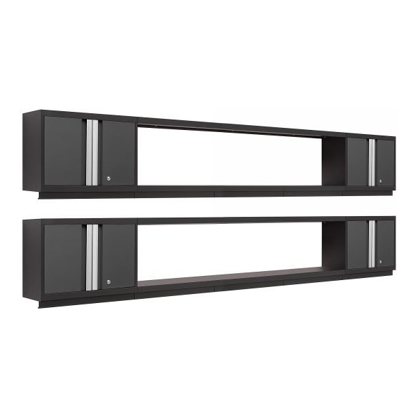 NewAge 50660 Bold Series Gray Steel Garage Wall Cabinet Set