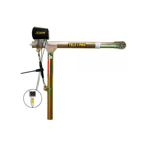 OZ Lifting OZTP500DAV-ACW Tele-Pro Davit Crane 500 lbs Cap w/ AC Winch