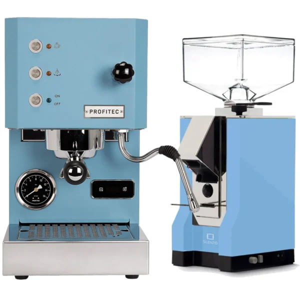 Profitec Go Blue & Eureka Mignon Silenzio - Pale Blue Bundle