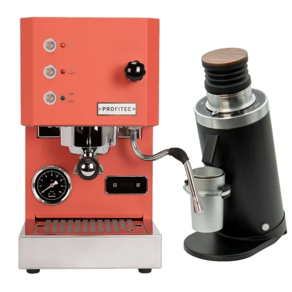 Profitec Go Red & DF64 Gen 2 - Black Grinder Bundle