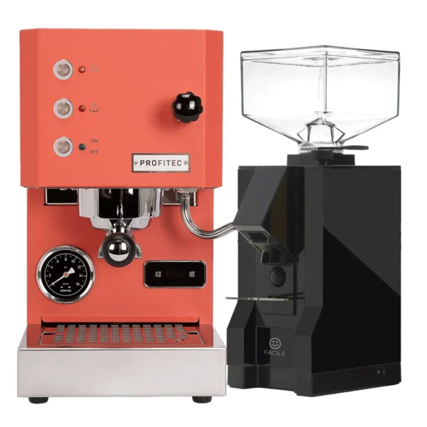 Profitec Go Red & Eureka Mignon Facile - Black Grinder Bundle
