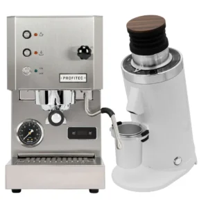Profitec Go Stainless & DF64 Gen 2 - White Grinder Bundle