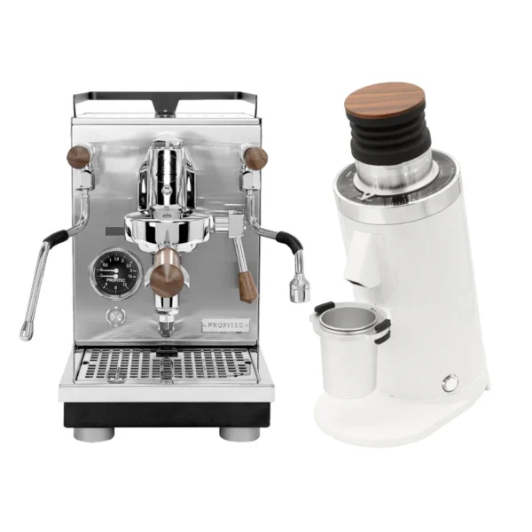 Profitec Jump Espresso & DF64 Gen 2 - White Grinder Bundle