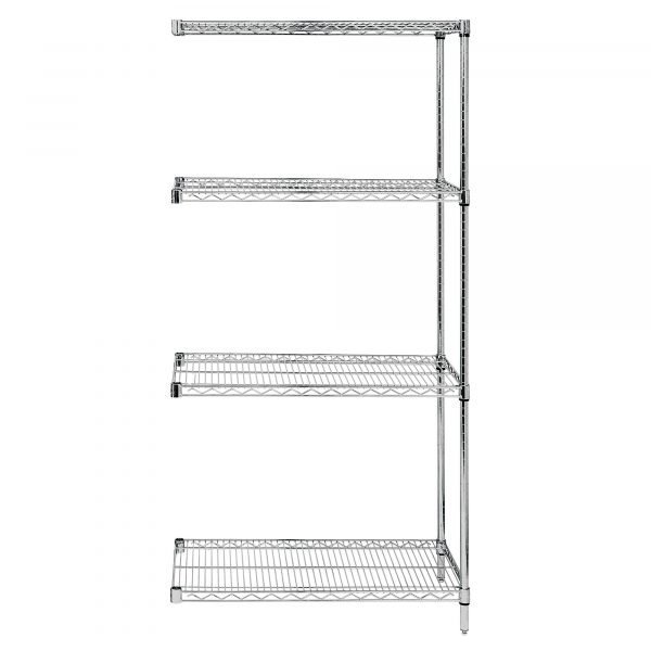 Quantum AD63-3042S 4-Shelf SS Wire Rack (63"H, 30"D x 42"W, Adder) 1 Quantum AD63-3042S 4-Shelf SS Wire Rack (63"H, 30"D x 42"W, Adder)