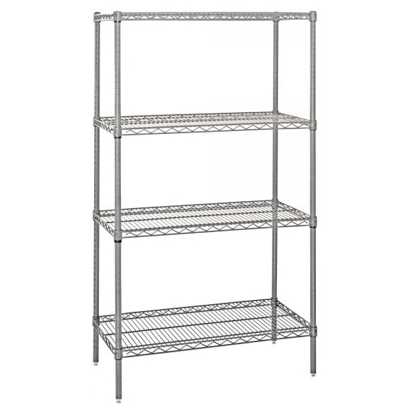 Quantum WR63-2442S 4-Shelf SS Wire Rack (63"H, 24"D x 42"W, Add-On)