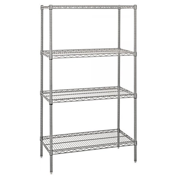 Quantum WR63-3048S 4-Shelf SS Wire Rack (63"H, 30"D x 48"W, Add-On)