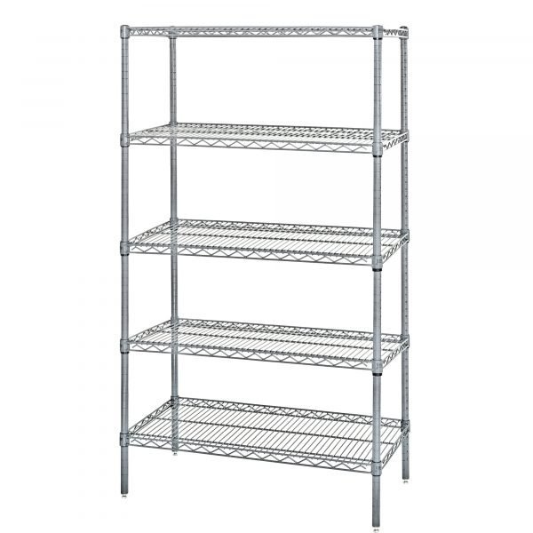 Quantum WR74-1854S-5 74in H Stainless Wire Add-On Unit (18in D x 54in W, 5-Shelf) 1 Quantum WR74-1854S-5 74in H Stainless Wire Add-On Unit (18in D x 54in W, 5-Shelf)