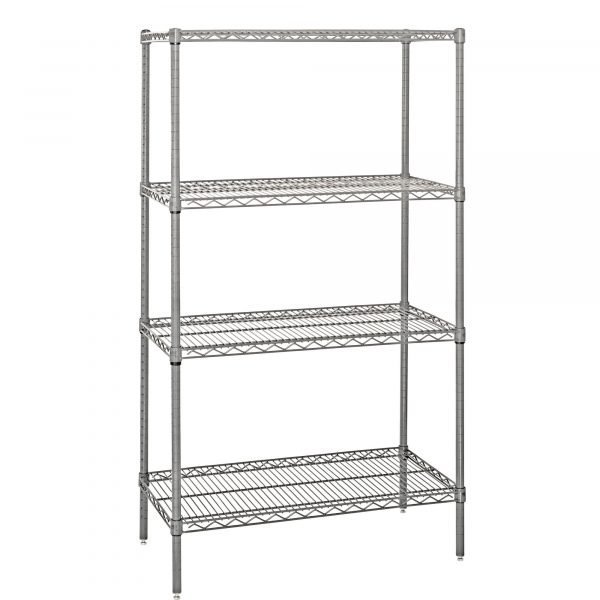 Quantum WR86-2436S 4-Shelf SS Wire Rack (86"H, 24"D x 36"W, Add-On) 1 Quantum WR86-2436S 4-Shelf SS Wire Rack (86"H, 24"D x 36"W, Add-On)