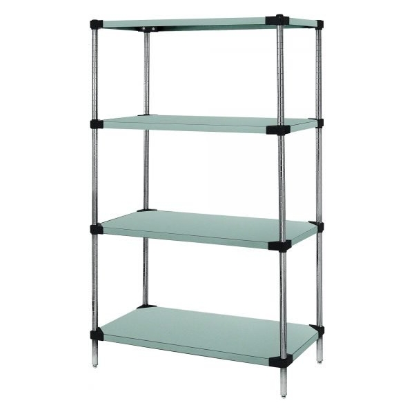 Quantum WRS4-86-1854SS 4-Shelf Solid SS (86"H, 18"D x 54"W, Starter)