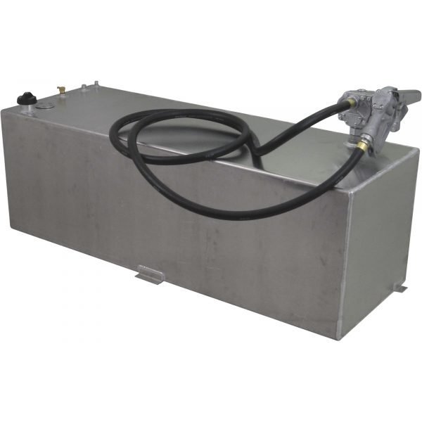 RDS 73961 Aluminum Transfer Fuel Tank w/ GPI 12V Pump 80 Gal Rectangular Smooth