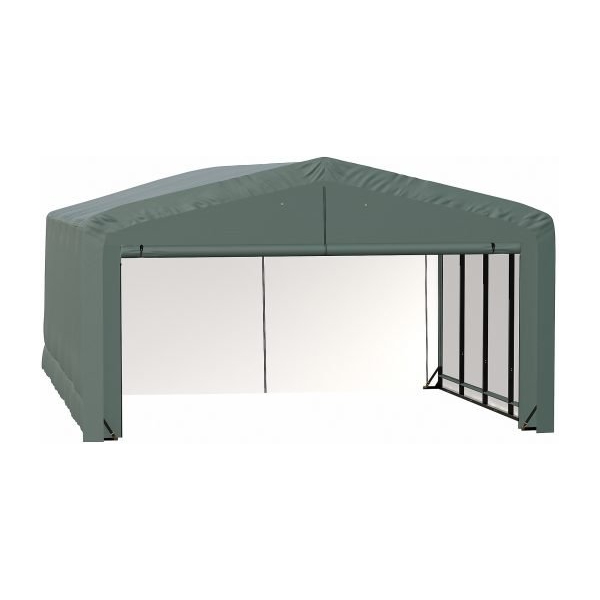ShelterLogic ShelterTube SQAADD0104C02003212 Wind/Snow Rated Garage 20x32x12ft (Green)