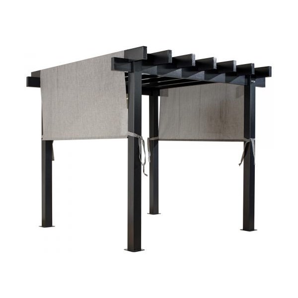 ShelterLogic Sojag 500-9166859 Yamba 10x10ft Fabric Roof Pergola, Aluminum, Gray