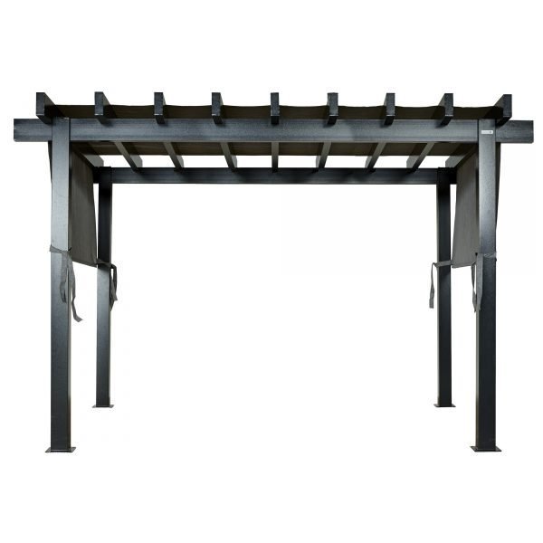 ShelterLogic Sojag 500-9167801 Yamba 10x13ft Fabric Roof Pergola, Aluminum, Gray
