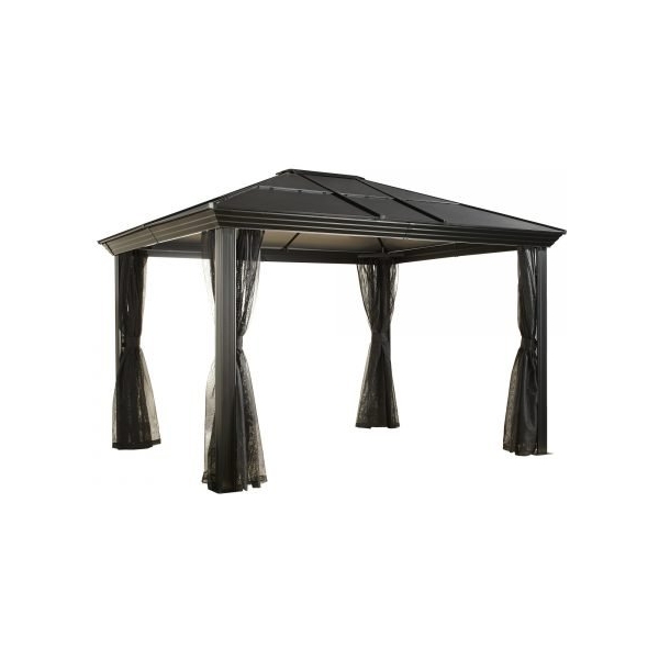 ShelterLogic Sojag CAMBRIDGE 500-9161267 Gazebo 10x12 Aluminum with Mesh (Gray)